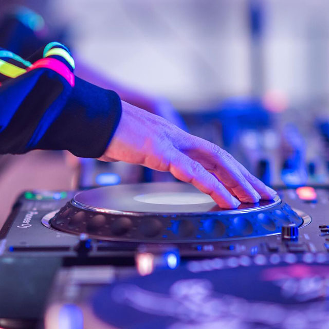 Live DJ at the decks